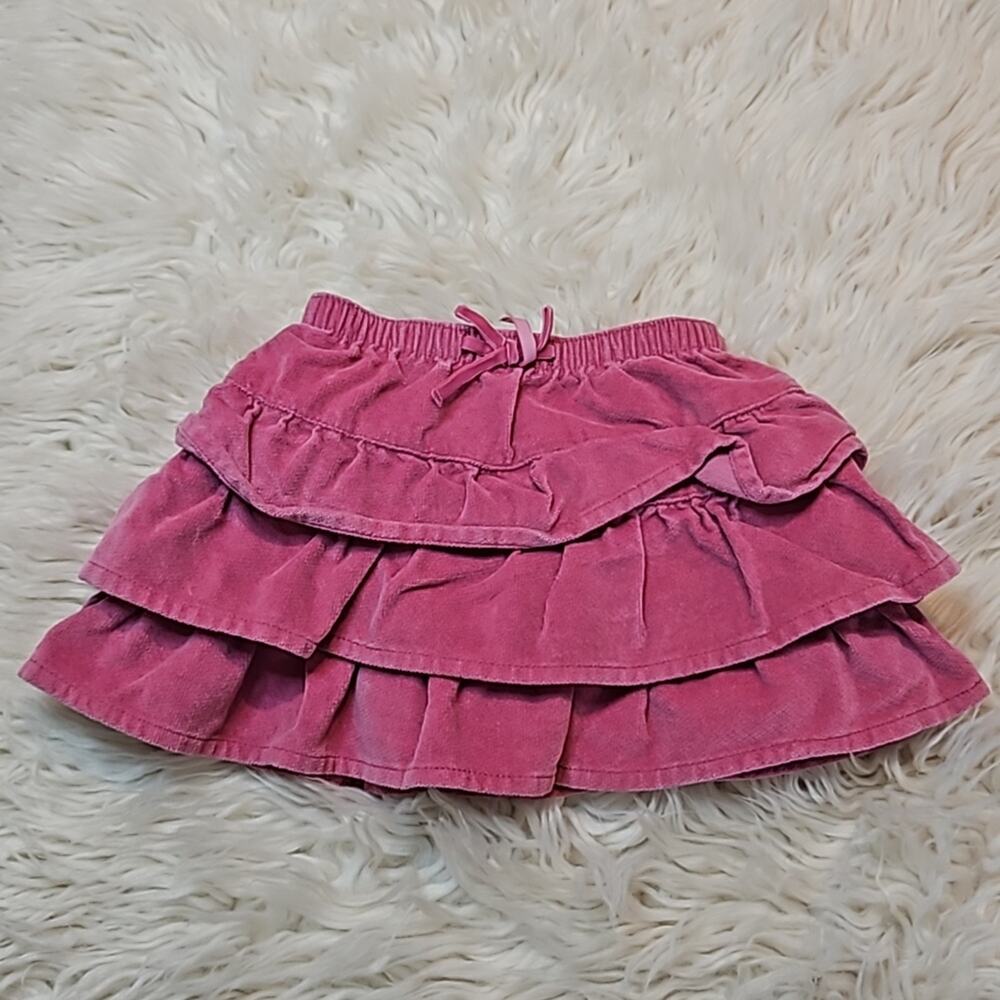 Baby Gap Mauve Pink Velour Ruffle Tier Skort